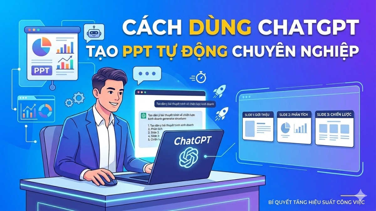 Cách dùng ChatGPT tạo PPT tự động chuyên nghiệp